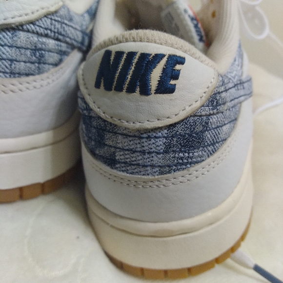 Mens Nike Dunk Low Americana Washed Denim White Blue FN6881-100 Sneakers Sz 10.5 - Picture 11 of 16